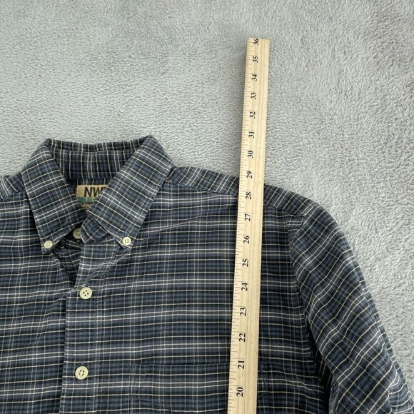 NWT Northwest Territory Mens Medium Button-Down Shirt Blue & Tan 2395 - Picture 4 of 7